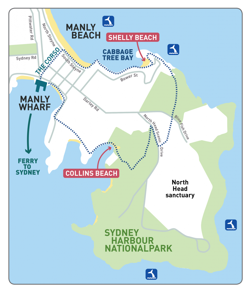 ECOTREASURES North head Map ECOTREASURES Manly Snorkel Tour