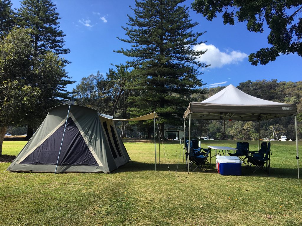 Deluxe Camping Experience Sydney - Basin campsite set up service