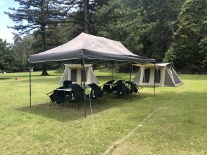 basin campground campsite set up service
