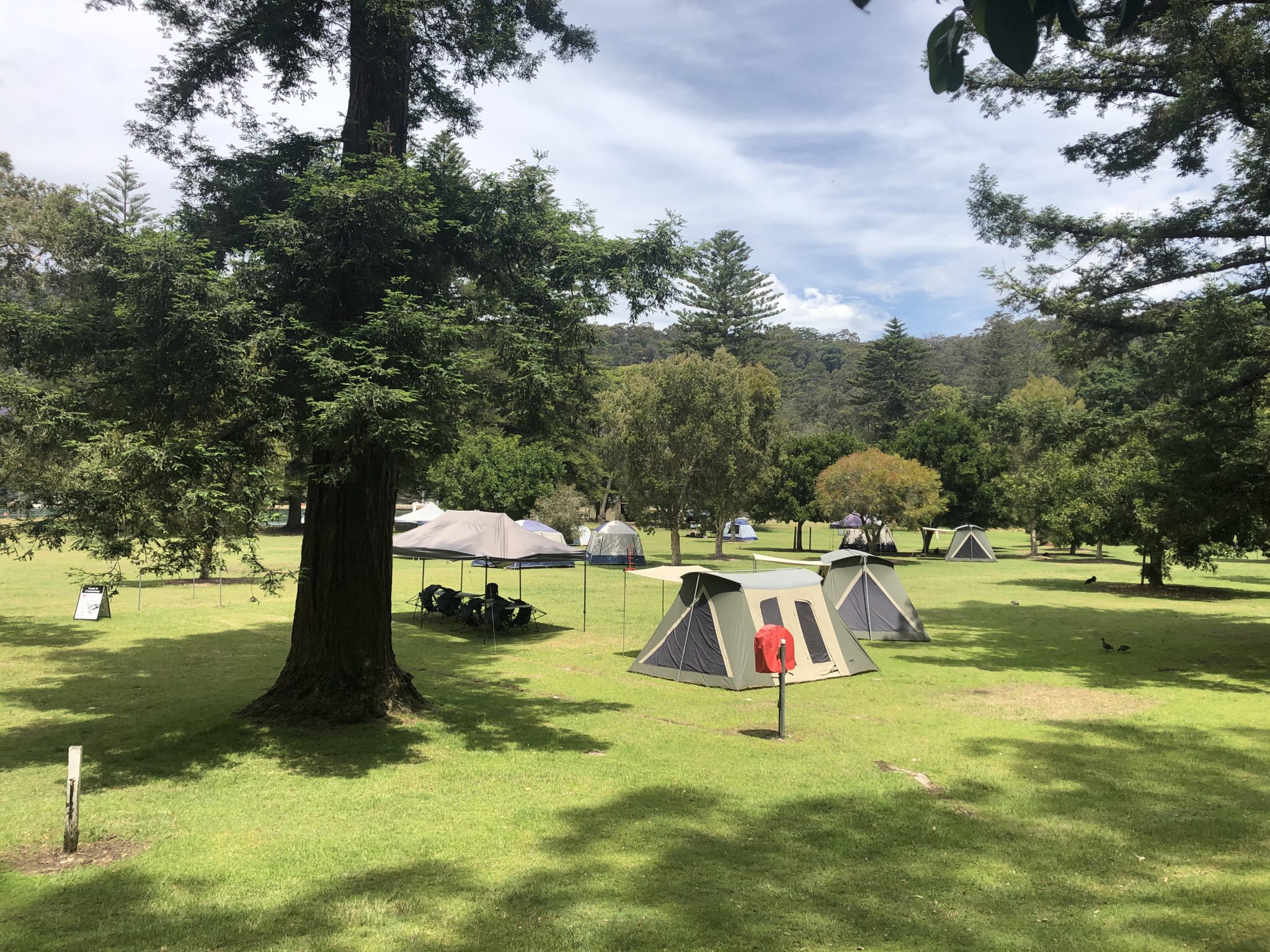 Basin campground campsite set up service ECOTREASURES Manly Snorkel Tour