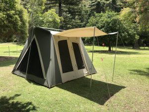 basin campground campsite set up service