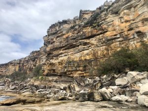 Sandstone coastline Sydney's northern beaches